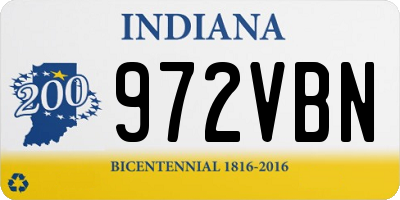 IN license plate 972VBN