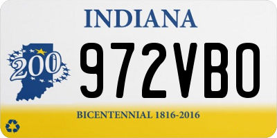 IN license plate 972VBO