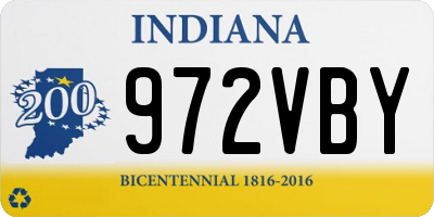 IN license plate 972VBY