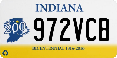 IN license plate 972VCB
