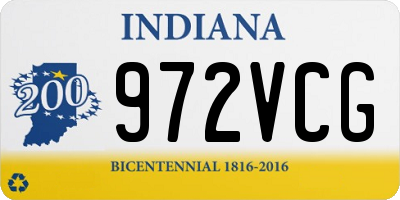 IN license plate 972VCG