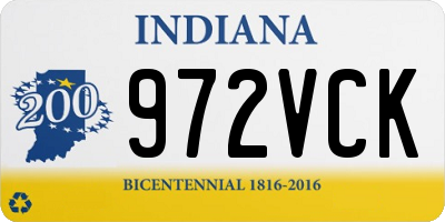 IN license plate 972VCK