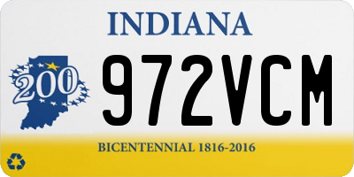 IN license plate 972VCM