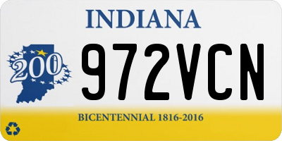 IN license plate 972VCN