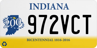 IN license plate 972VCT