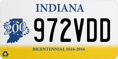 IN license plate 972VDD