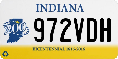 IN license plate 972VDH