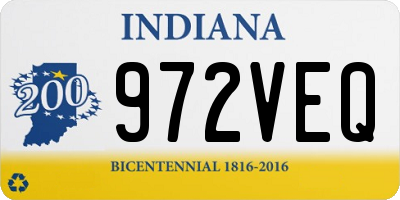 IN license plate 972VEQ