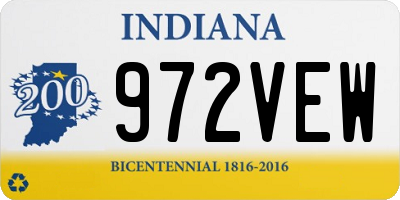 IN license plate 972VEW