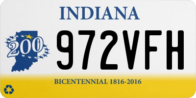 IN license plate 972VFH