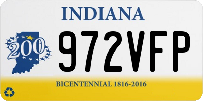 IN license plate 972VFP