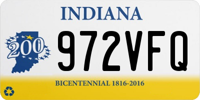IN license plate 972VFQ