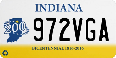 IN license plate 972VGA