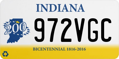 IN license plate 972VGC