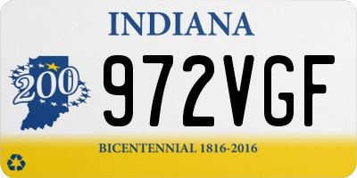 IN license plate 972VGF