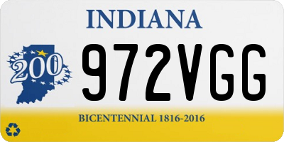 IN license plate 972VGG