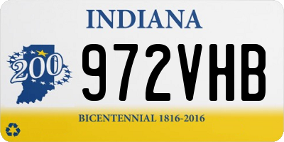 IN license plate 972VHB