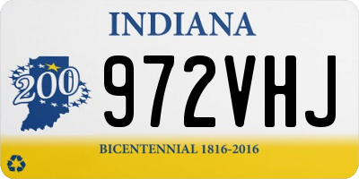 IN license plate 972VHJ