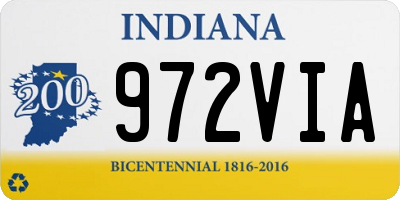 IN license plate 972VIA