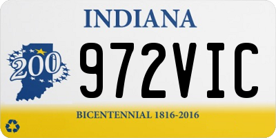 IN license plate 972VIC