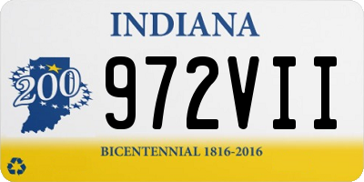 IN license plate 972VII