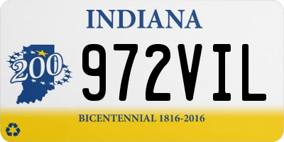 IN license plate 972VIL