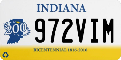 IN license plate 972VIM