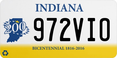 IN license plate 972VIO