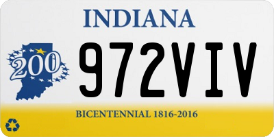 IN license plate 972VIV