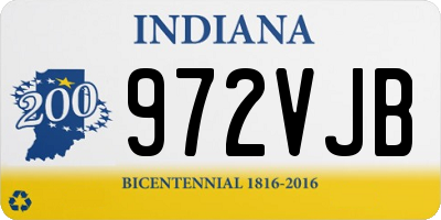 IN license plate 972VJB