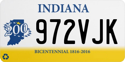 IN license plate 972VJK