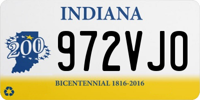 IN license plate 972VJO