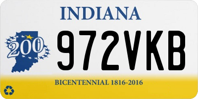 IN license plate 972VKB