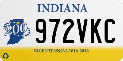 IN license plate 972VKC