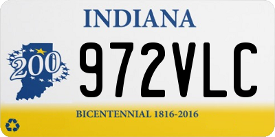 IN license plate 972VLC