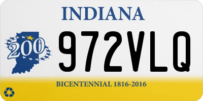 IN license plate 972VLQ