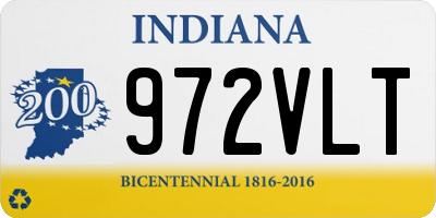 IN license plate 972VLT