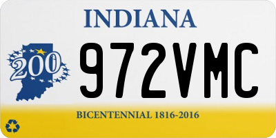 IN license plate 972VMC