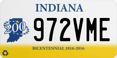 IN license plate 972VME