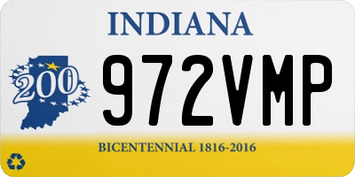 IN license plate 972VMP