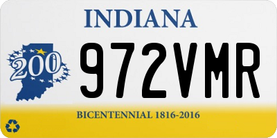 IN license plate 972VMR