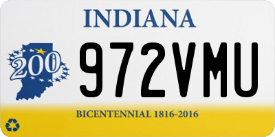 IN license plate 972VMU