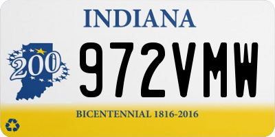 IN license plate 972VMW