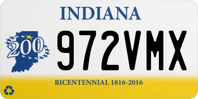IN license plate 972VMX