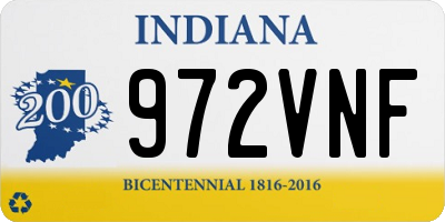 IN license plate 972VNF