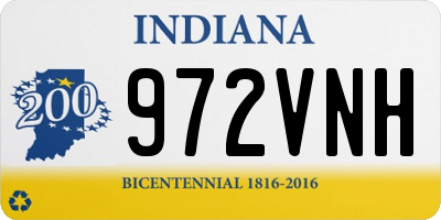 IN license plate 972VNH