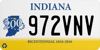 IN license plate 972VNV