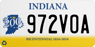 IN license plate 972VOA