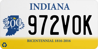 IN license plate 972VOK