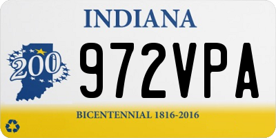IN license plate 972VPA